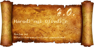Harsányi Olivér névjegykártya